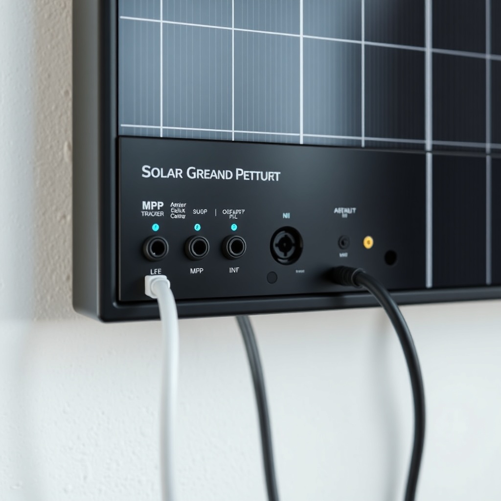 A photorealistic close-up of the Anker Solix Solarbank 2 Pro's front panel
